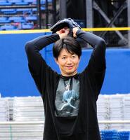 　自主トレを公開した唐川