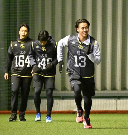 ソフトバンク　新人合同自主トレスタート　入団未交渉のドラ１佐々木は不在　