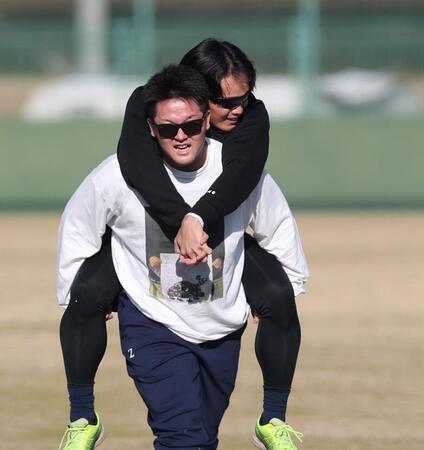 トレーニングする牧（撮影・西田忠信）