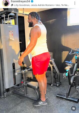 　日本ハム・レイエスのインスタグラム（ｆｒａｎｍｉｌｒｅｙｅｓ３４）より 