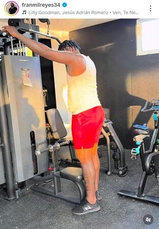 　日本ハム・レイエスのインスタグラム（ｆｒａｎｍｉｌｒｅｙｅｓ３４）より 