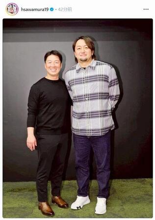 　沢村拓一氏のインスタグラム（ｈｓａｗａｍｕｒａ１９）より 