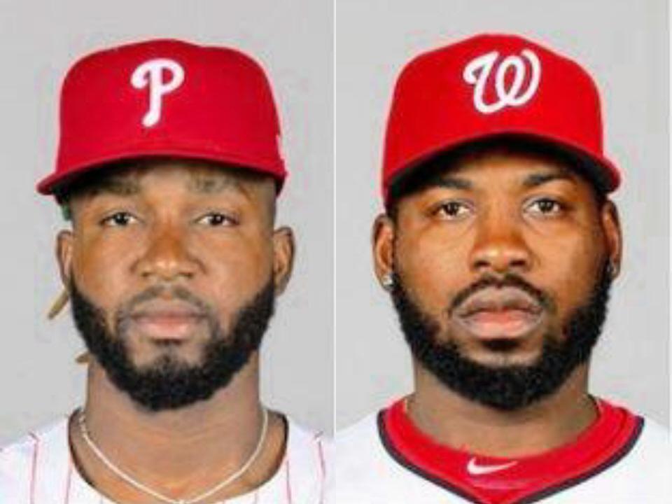 　日本ハムと合意したロドルフォ・カストロ（左）とサウリン・ラオ