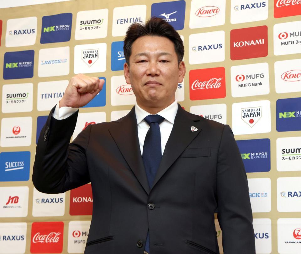 　ＷＢＣ出場選手を発表した侍ジャパン・井端弘和監督（撮影・伊藤笙子）