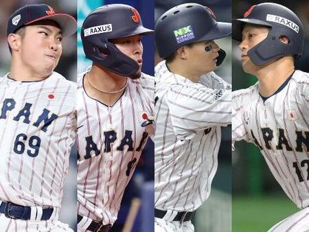 　（左から）石井、佐藤輝、森下、坂本