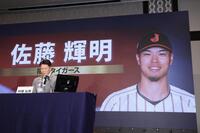 ＷＢＣ出場予定メンバーに選出された阪神・佐藤輝明（撮影・伊藤笙子）