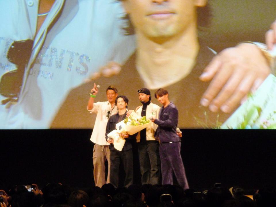 イベントに出演したオリックスの杉本、福田周平氏、宗、石川（左から）