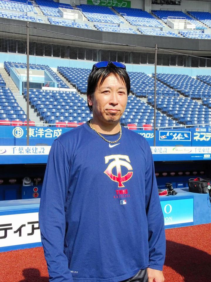 自主トレを公開した益田は順調な調整振りに笑顔