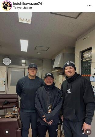 川添孝一氏インスタグラム（ｋｏｉｃｈｉｋａｗａｚｏｅ７４）より