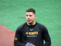 ジャイアンツ球場で練習する新助っ人・マタ
