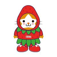 海老名市の特産品のいちごにちなんだコスプレに身を包んだスターマン