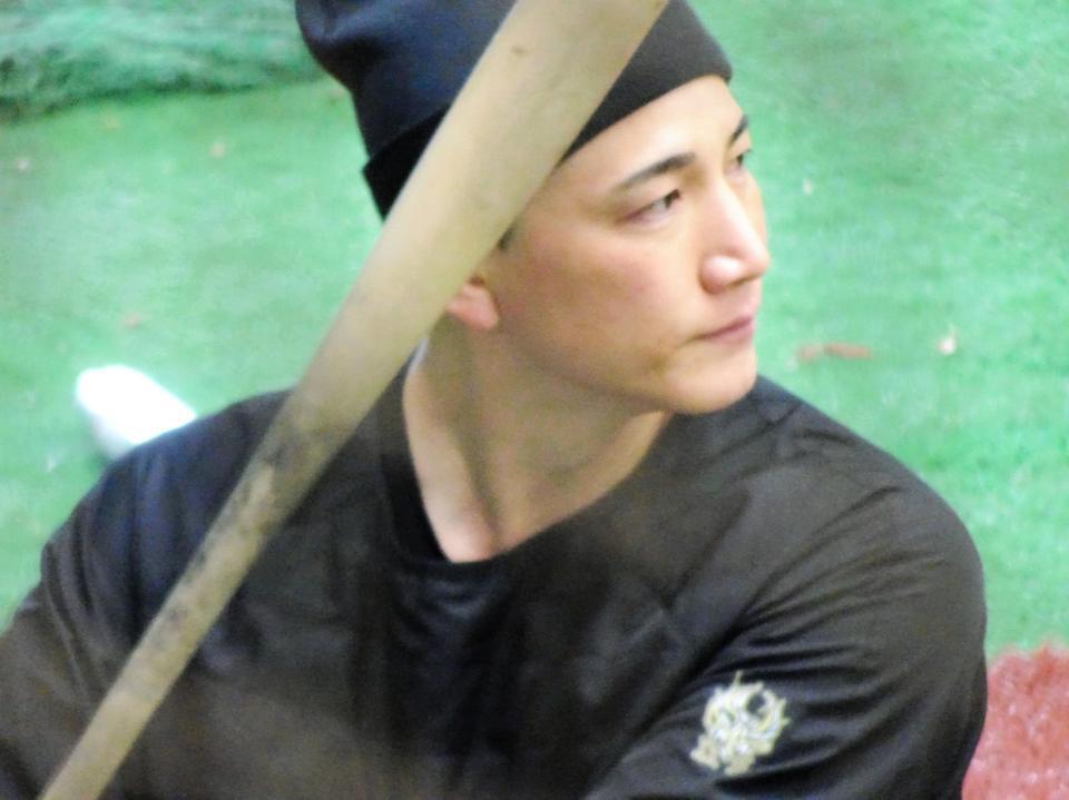 ジャイアンツ球場で練習する小林