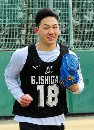 　新人合同自主トレ最終日を迎えた石垣元