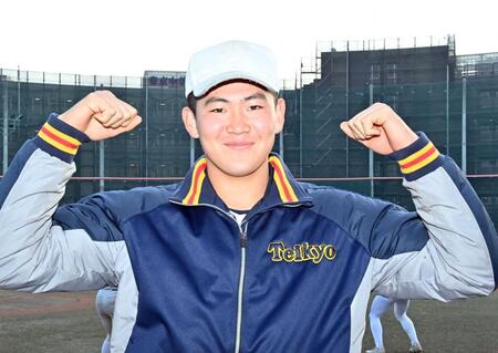 　選抜選考委員会を前に気合みなぎる帝京の目代（撮影・持木克友）