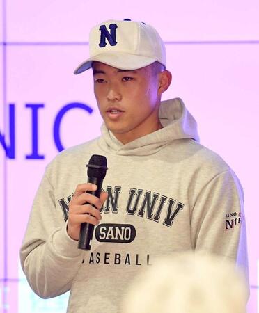 　意気込みを語る佐野日大・中村盛汰主将