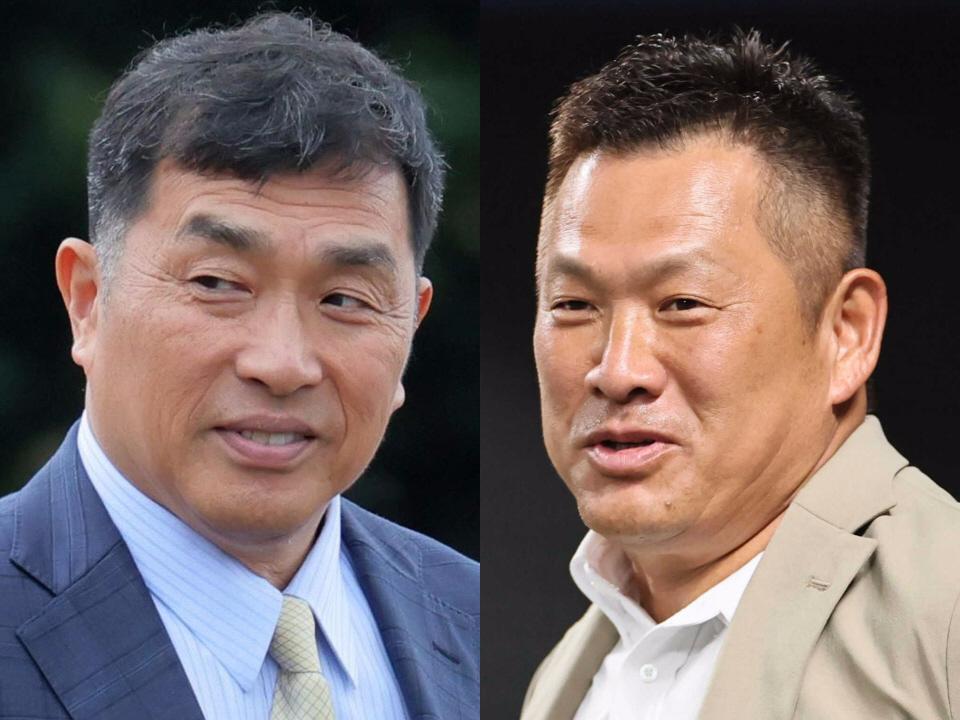 山本昌氏（左）と山崎武司氏