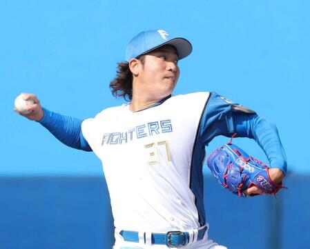 　ライブＢＰに登板し力投する古林睿煬（撮影・西岡正）