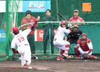 ライブＢＰに登板した荘司（撮影・佐々木彰尚）