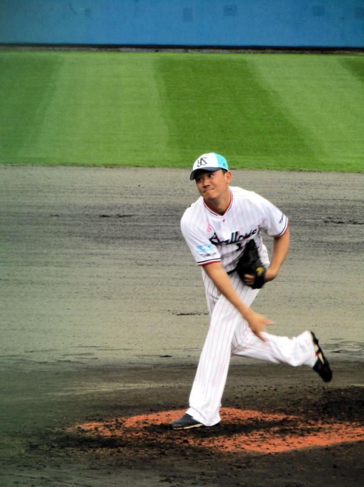 ライブＢＰに登板した奥川