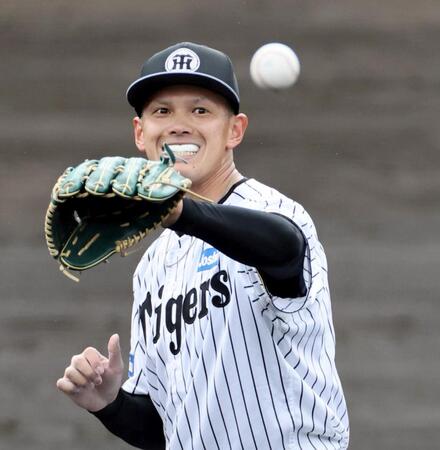 シート打撃に登板した能登（撮影・田中太一）