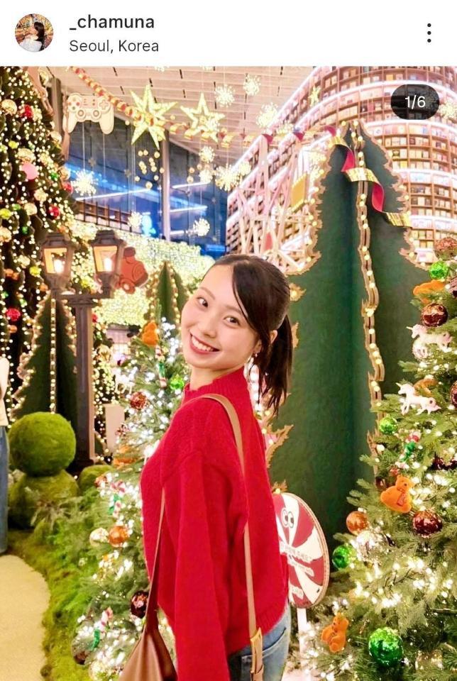 上村優菜さんのインスタグラム（＠＿ｃｈａｍｕｎａ）から