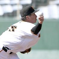 ライブＢＰに登板した大勢（撮影・佐藤厚）