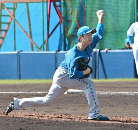 １イニングを１安打無失点と好投した島本（撮影・持木克友）