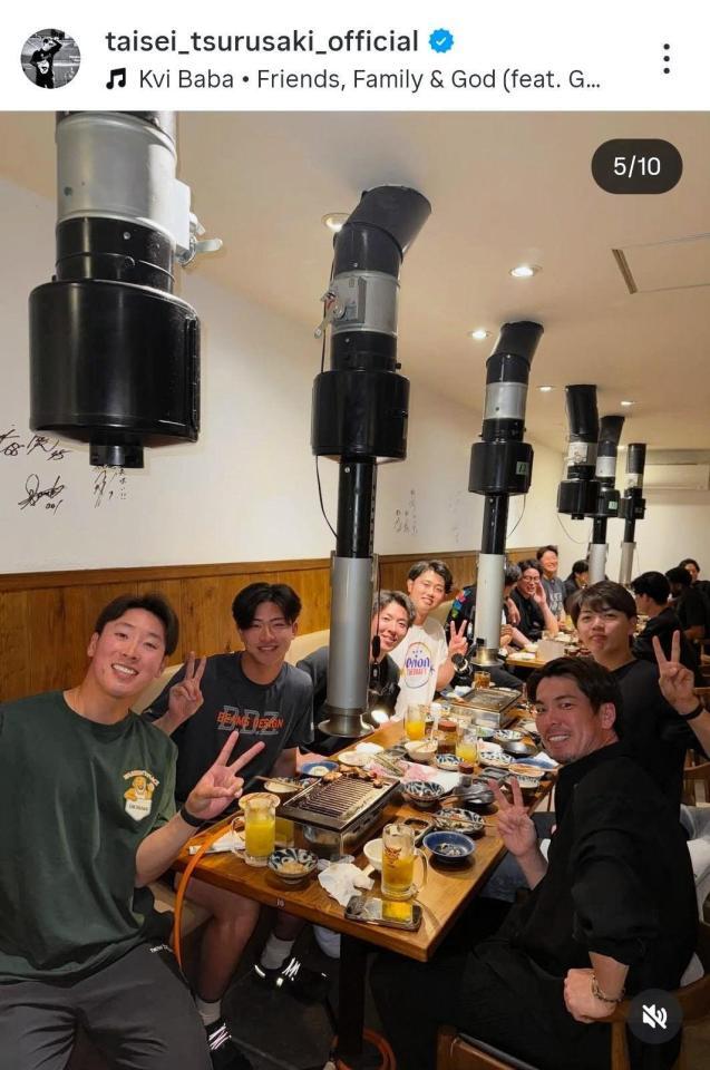 楽天・津留崎のインスタグラム（＠ｔａｉｓｅｉ＿ｔｓｕｒｕｓａｋｉ＿ｏｆｆｉｃｉａｌ）から