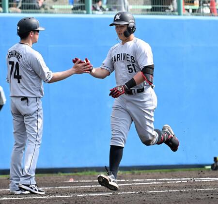 ロッテ・山口 完璧弾 定位置争い打撃でアピール「もっともっと打つしかない」