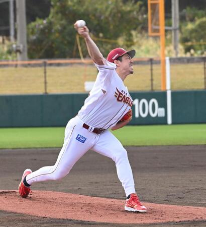 ライブＢＰに登板した前田（撮影・持木克友）