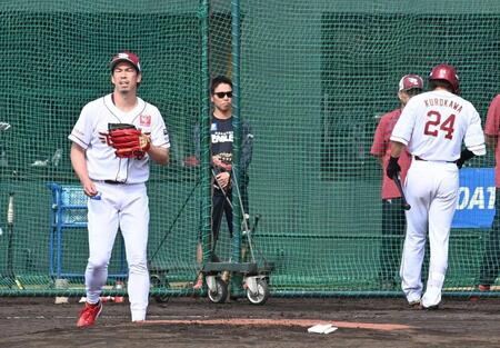 　ライブＢＰで黒川（２４）を斬る前田健（撮影・持木克友）