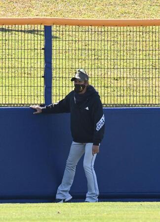 日本ハム 新庄剛志監督が北谷球場のラバーフェンスをチェック「怖くないですか?」と別の課題を指摘