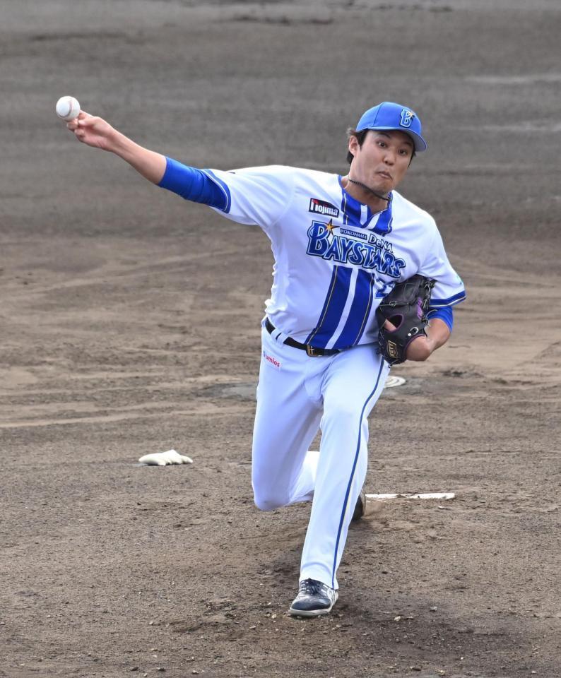 ３回１失点の力投を見せた藤浪（撮影・持木克友）