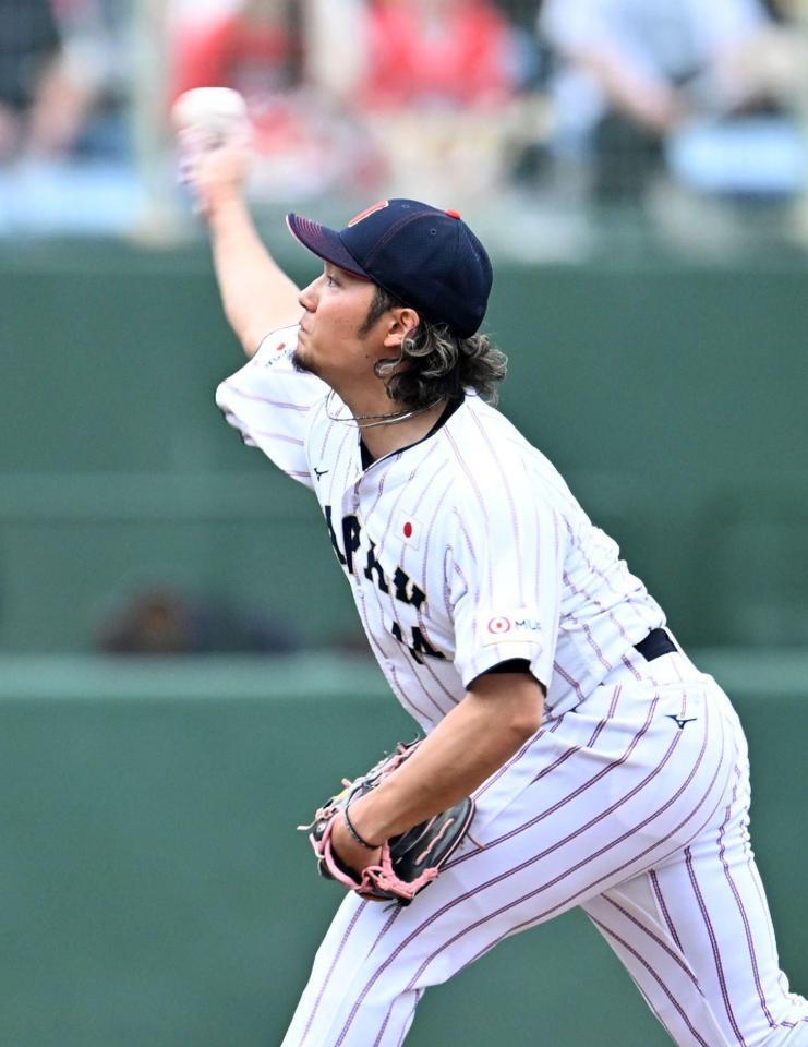 ２番手で登板し、力投する伊藤