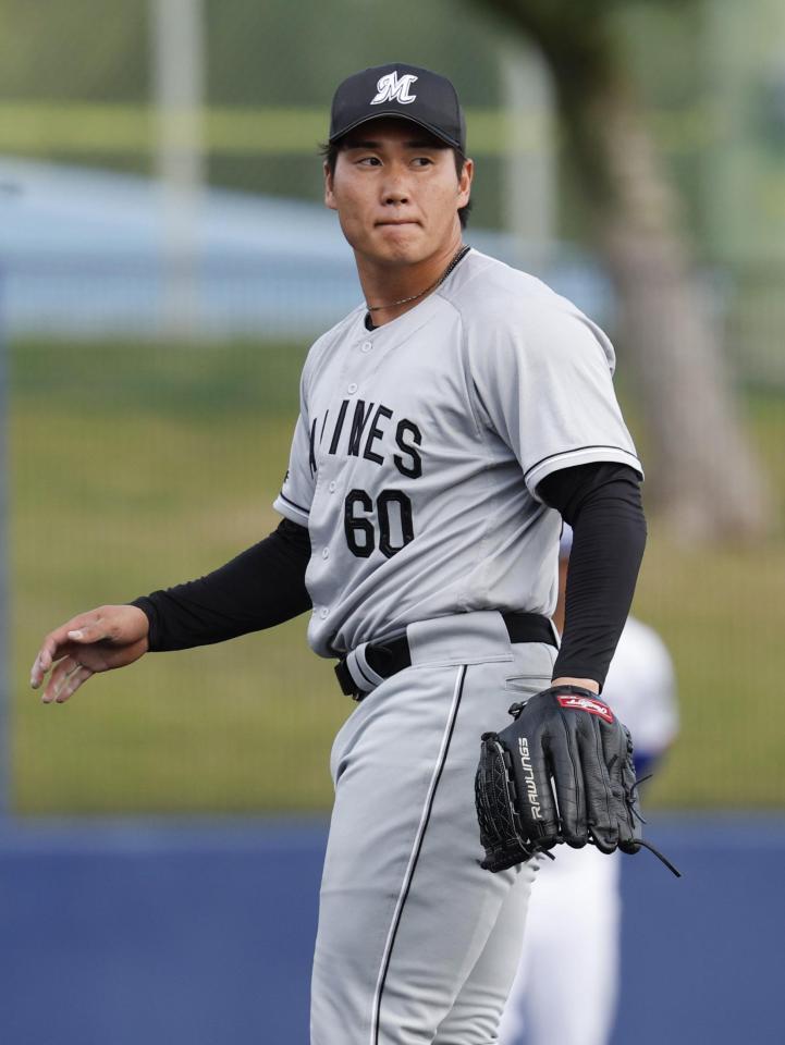 　８回に登板し、三者凡退に抑えた大聖