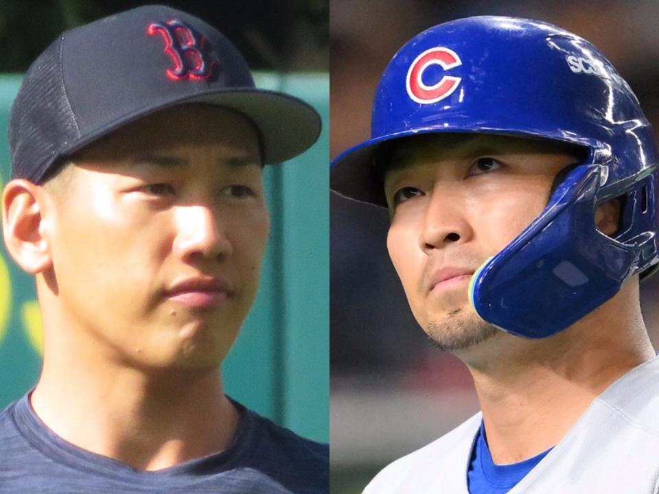 吉田正尚（左）と鈴木誠也