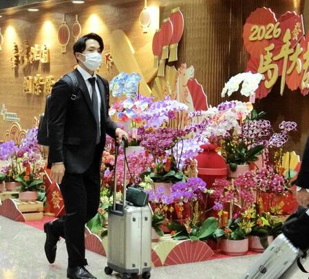 　台湾に到着した郡司（撮影・藤田昌央）