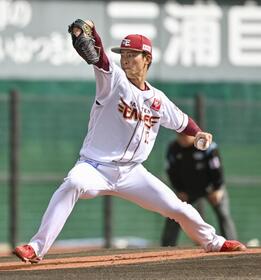 　広島戦に先発し、４回無失点の楽天・古謝