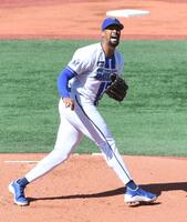 オープン戦２度目のマウンドに立つデュプランティエ（撮影・佐藤厚）