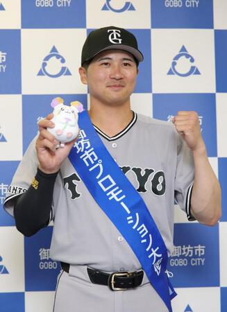 和歌山県・御坊市のプロモーション大使に就任した泉口（撮影・坂部計介）