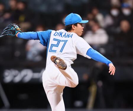 ８回、力投する大川（撮影・中島達哉）