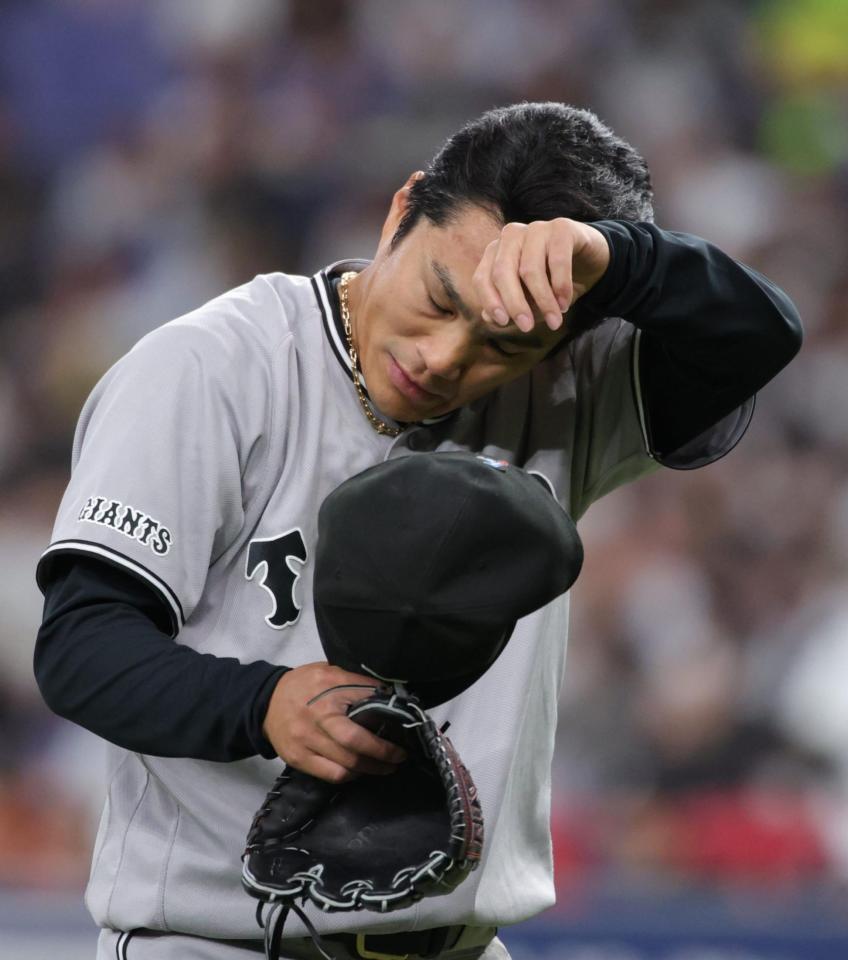 巨人・則本昂大（撮影・坂部計介）