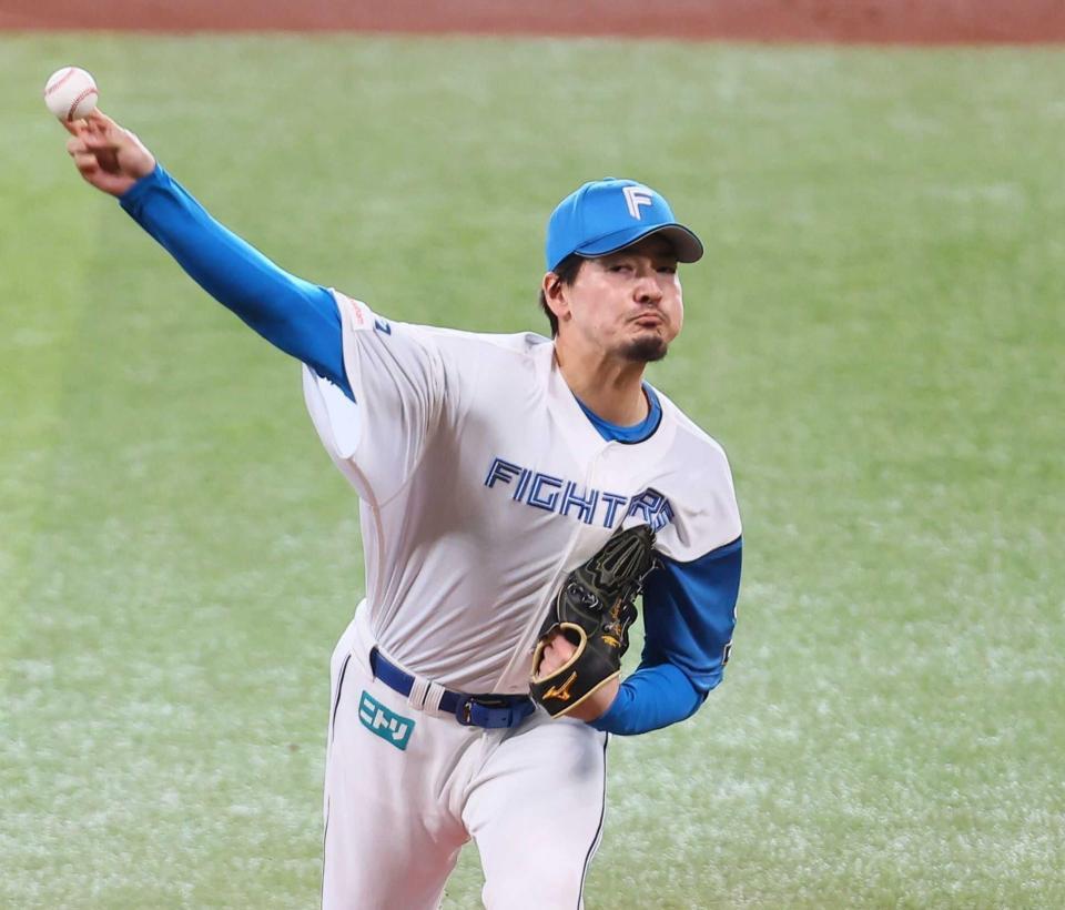 　先発し力投する有原（撮影・中島達哉）