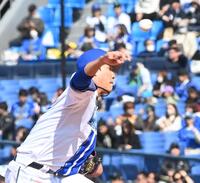 力投する藤浪（撮影・園田高夫）