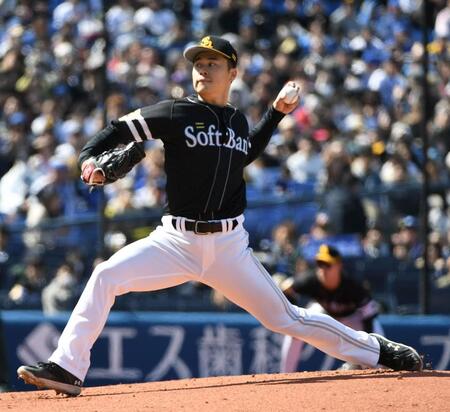 ＤｅＮＡ打線を相手に力投する松本晴（撮影・佐藤厚）