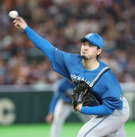 力投する有原（撮影・金田祐二）