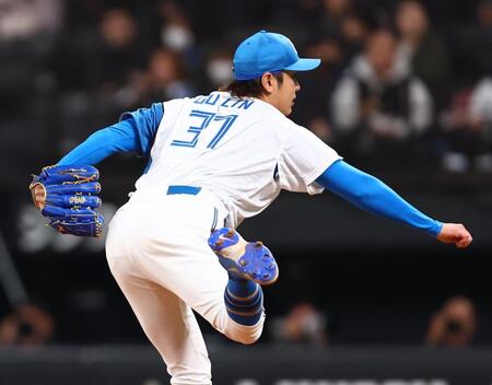 ９回、力投する古林睿煬（撮影・中島達哉）