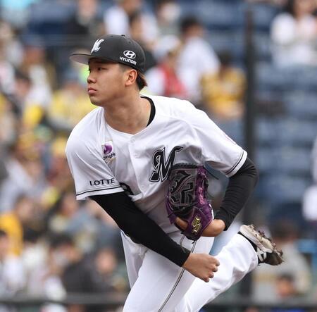 ロッテ先発の木村（撮影・佐々木彰尚）