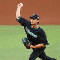 ヤクルト戦に先発する達（撮影・中島達哉）