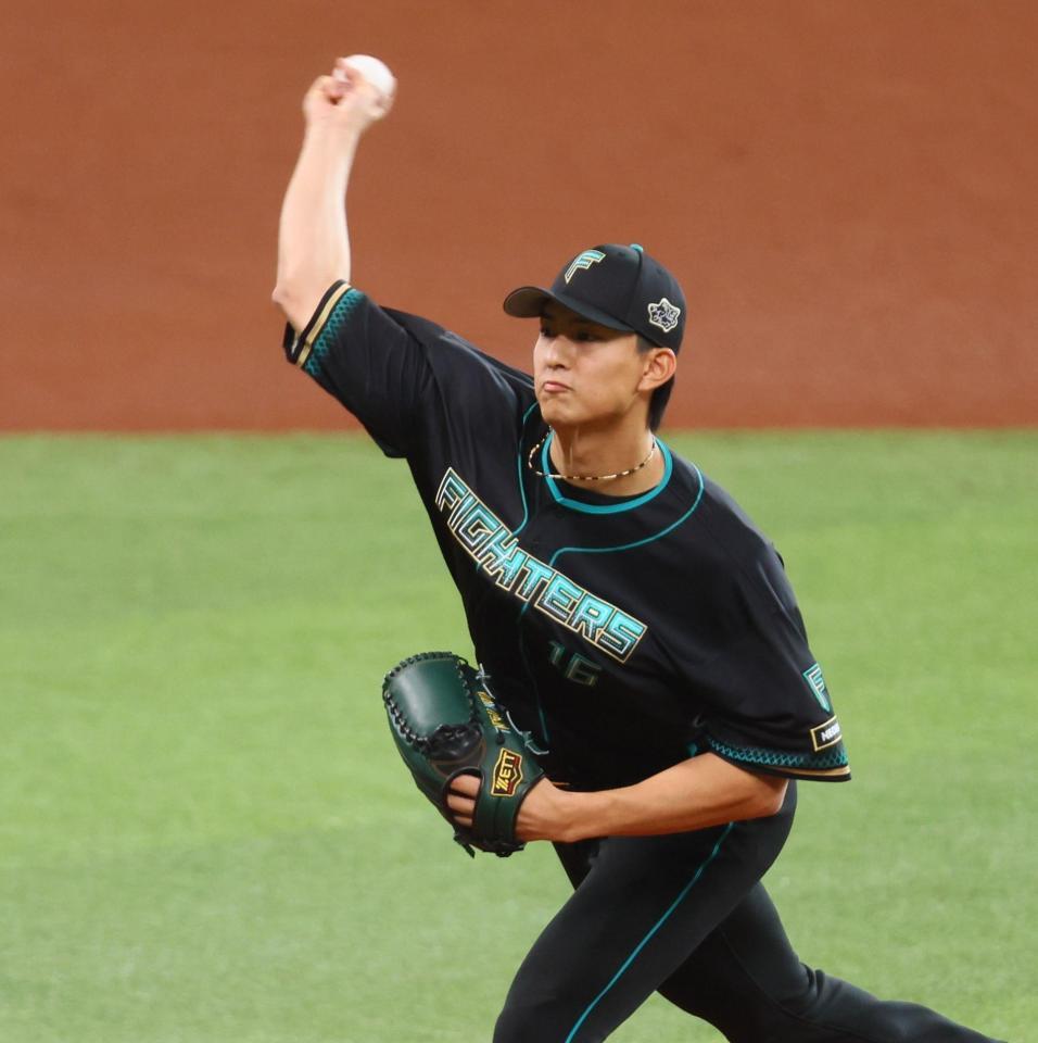 ヤクルト戦に先発する達（撮影・中島達哉）